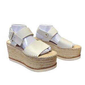 Paloma Barcelo Platform Wedge Espadrille Sandals EU 39 US 8.5